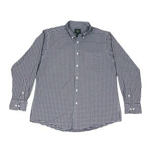 Member's Mark Stretch Oxford Men's Size Large Button-Down Shirt Red Gingham